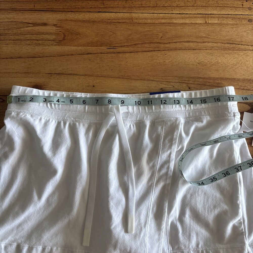Women's Washed Jersey Slit Skort - JoyLab White L - Picture 8 of 8